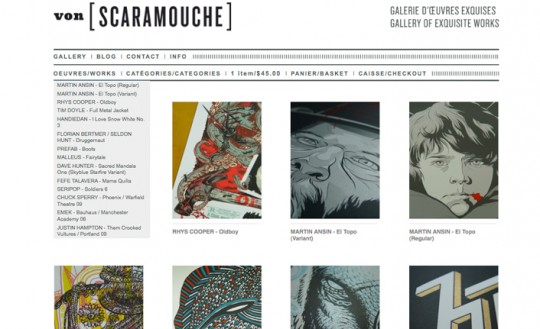 Big Cartel Theme Vonscaramouche