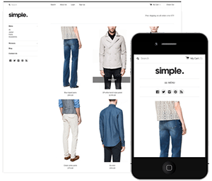 simple clothing website